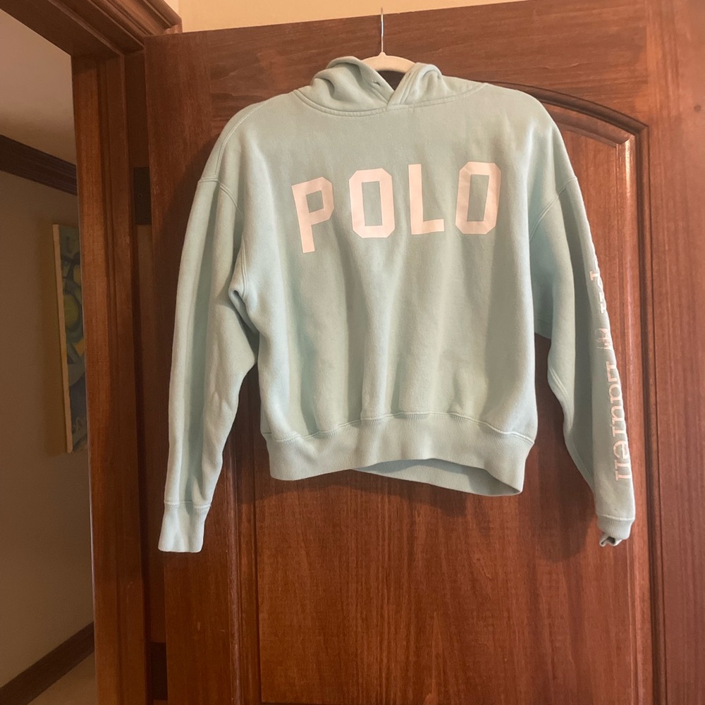 Girls teal Polo sweatshirt